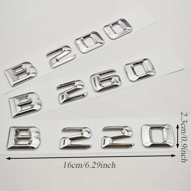 3D ABS Car Sticker Logo B180 B200 B260 Rear Trunk Letters Badge Emblem For Mercedes Benz B Class B200 B220 B260 Auto Accessories