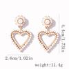 Korean Version of Simple Temperament, Imitation Pearl Hollow Love, Daily Versatile Commuter Earrings, Lady Gentle Women's Style