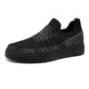 One-pedal Men's Shoes Summer Breathable Thin Black Socks Shoes Men's Summer Fly-woven Mesh Canvas Sports Shoes
