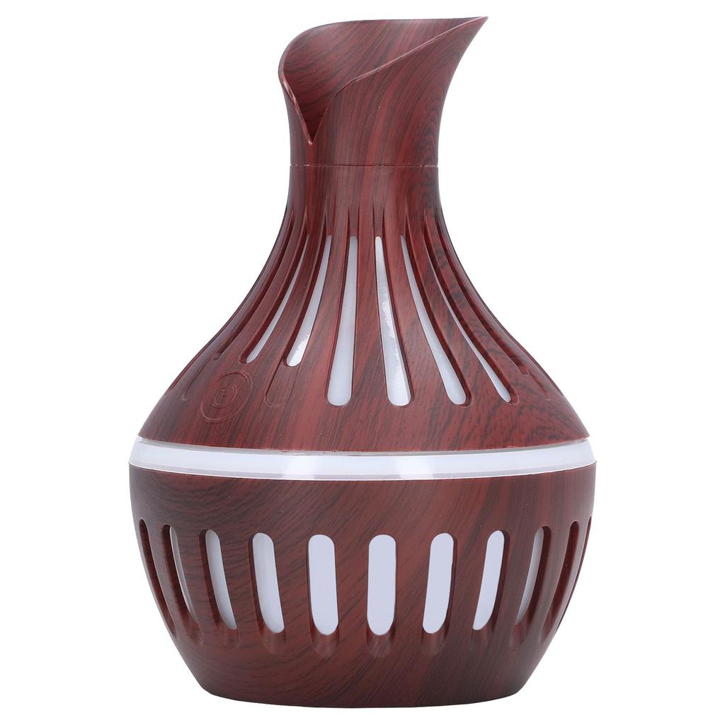 Wood Grain Humidifier USB Small Vase Night Light Mute Humidification Aromatherapy Machine 300ml