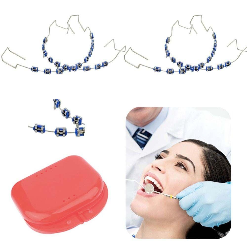With Metal Wires Orthodontic Ligature Ties Colorful Metal Bracket Temporary Tooth Decoration Teeth