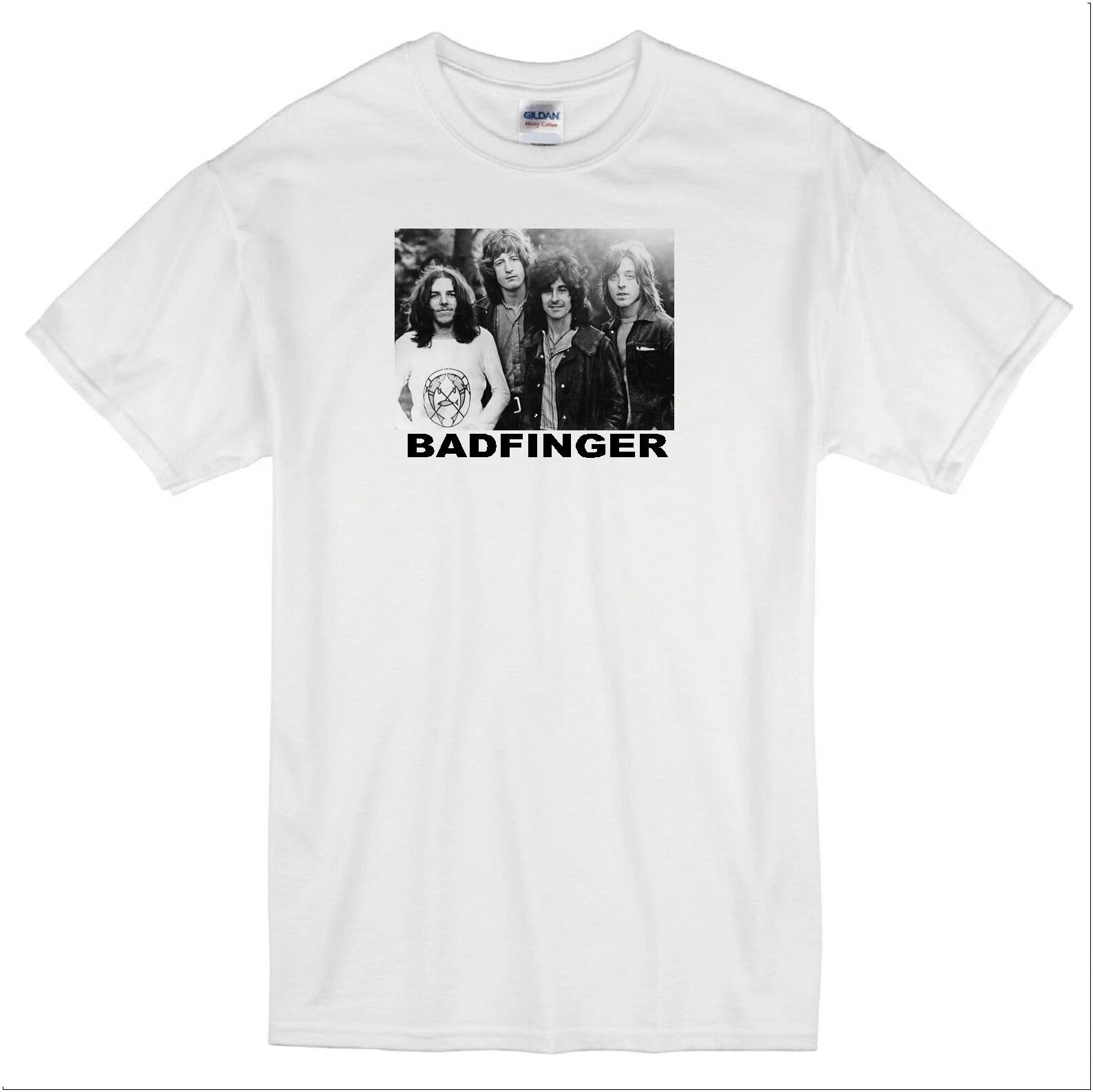 BADFINGER PETE HAMM BABY BLUE BRITISH BAND MUSIC ALBUM RETRO WHITE T-shirt L