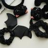 Black Cat Themed Hair Accessories Plush Halloween Styling Tools Cute Animal Ear Hair Ties Party Decorative Headwear