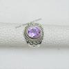 Oval Amethyst Ring: Handmade 925 Sterling Silver, February Birthstone