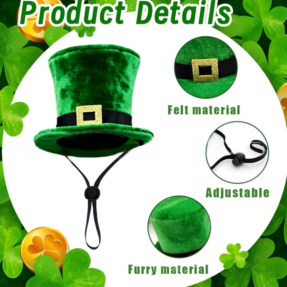 For St Patrick\\\\\\\'s Day Lawn Goose Outfit Top Hat Bandana Set Tuxedo Bandana Retains Shape Seasonal Lawn Decoration