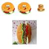 Creative Hamburger Shaped Plush Doll With Soft Material For Kids Bedroom And Playroom