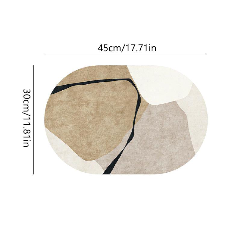Leather Placemat Oval Oil-Proof Table Mat Home Dining Kitchen Table Placemat Design Dining Waterproof Heat Resistant Home Decor