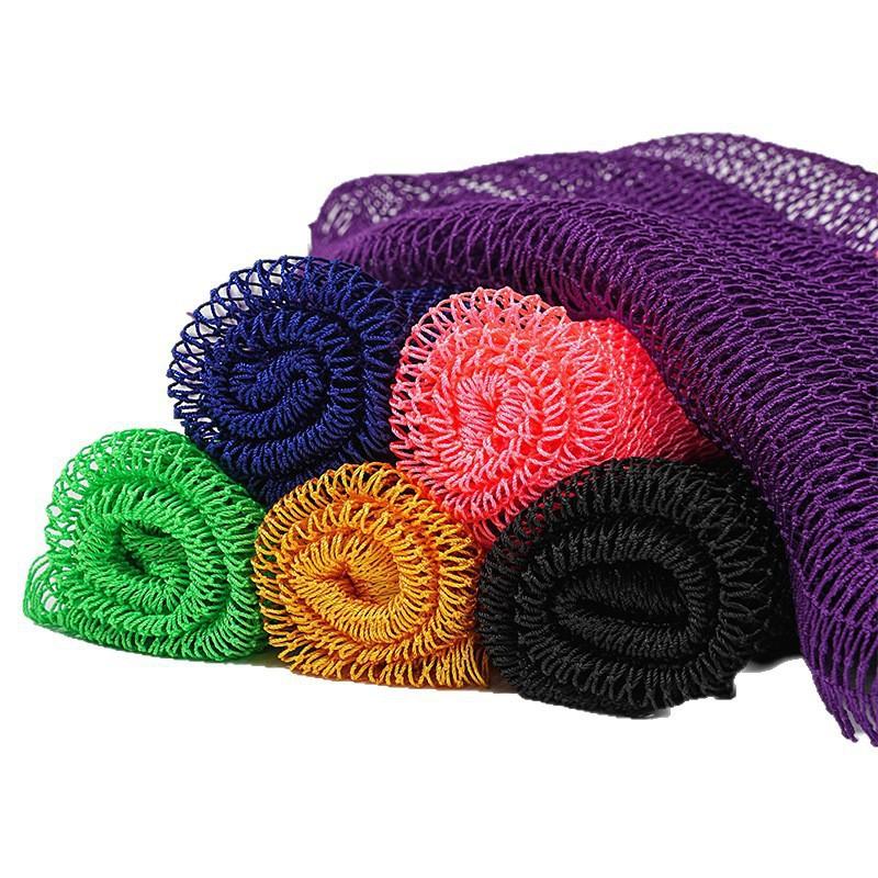 African net nylon long strip bath towel pull rope high elastic sauna towel exfoliating and bathing towel