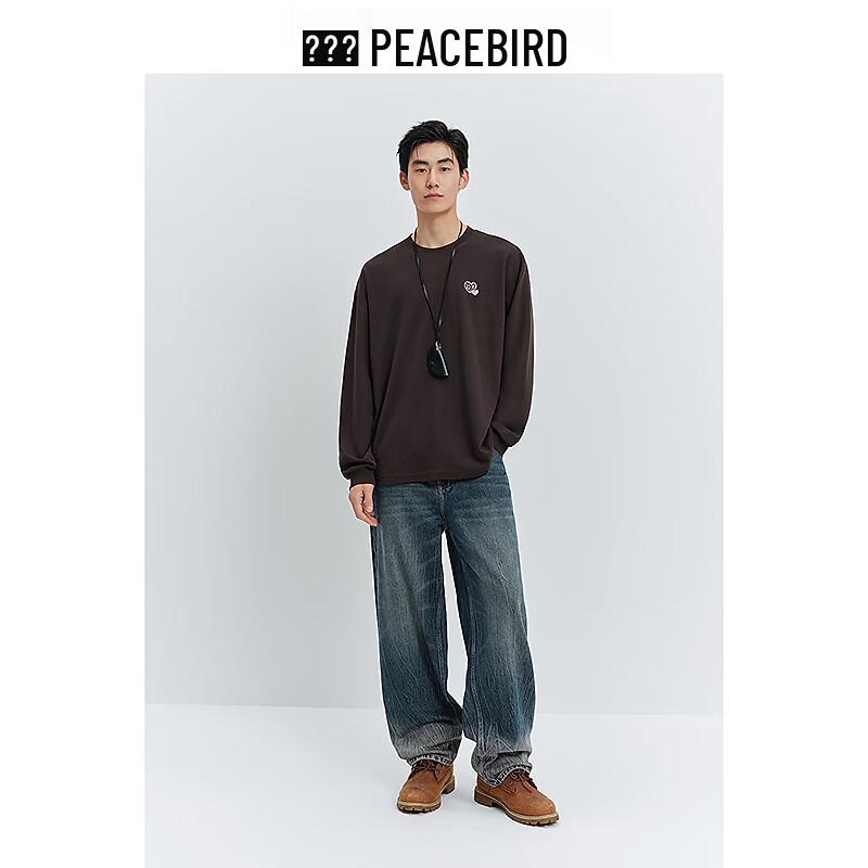 PEACEBIRD Men's BAHAF110B Wide-Leg Denim Jeans