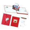 Glowing Christmas Card with LED Light Handmade Christmas Greeting Card for Kid