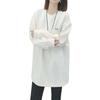 Plus Size Mid-Length Double-Sided Velvet Long-Sleeve T-shirt for Women - Korean Style, Slimming Base Layer for Autumn/Winter