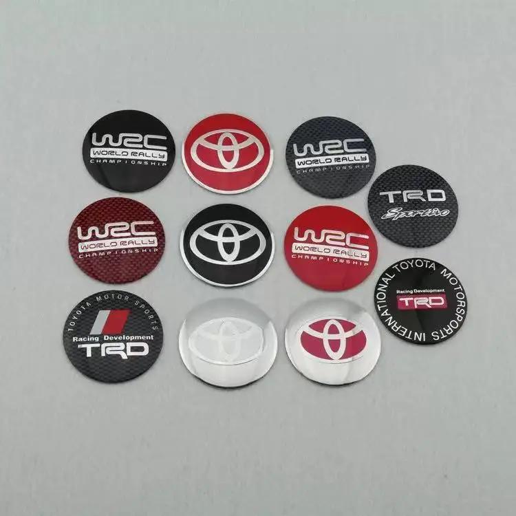 4pcs For Toyota Prado Rav4 Yaris Hilux Prius Corolla Camry 56mm Aluminum Alloy logo Wheel Center Hub Cap Badge sticker