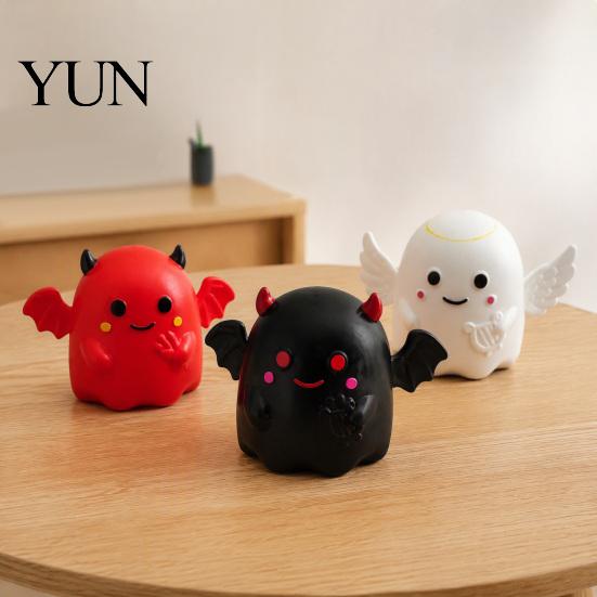 Focus Improvement Tools Halloween Ghost Squeeze Toy, Angel Demon Stress Relief Anxiety Toys Slow Rebound Ball Fidget Party Favors