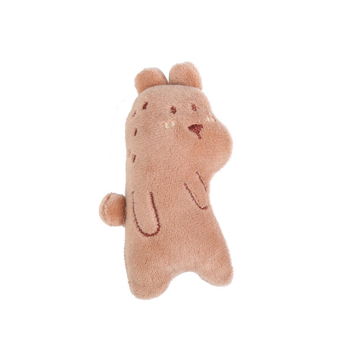 

Kitten Indoor Funny Soft Plush Teething Catnip Pillows Chew Toy Dog Teeth Toys Cat Crinkle Toys brown bear