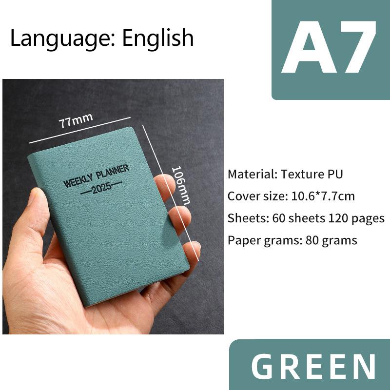 

Портативний 2025 A6 A7 Agenda Book Simple Mini Morandi Color Notebook Daily Weekly Monthly Planner Notebook Блокнот зі списком справ A6