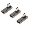 3Pcs USB C Right Angle Adapter Female To Male 20Gbps 8K 60Hz Middle Bend Type C 4.0 Adapter for PC