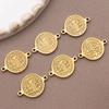 Stainless Steel Cross Round Bracelet Necklace Pendant DIY Connector Jewelry Accessories