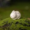 Cute Little Rabbit Animal Rabbit Tea Pet Ornament Ceramic Office Desktop Desk Tea Room Tea Table Home Decoration