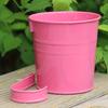 3Pcs Hanging Metal Flower Pots with Handles, Balcony Wall-Mounted Planters, Outdoor Garden Decoration – Random Color