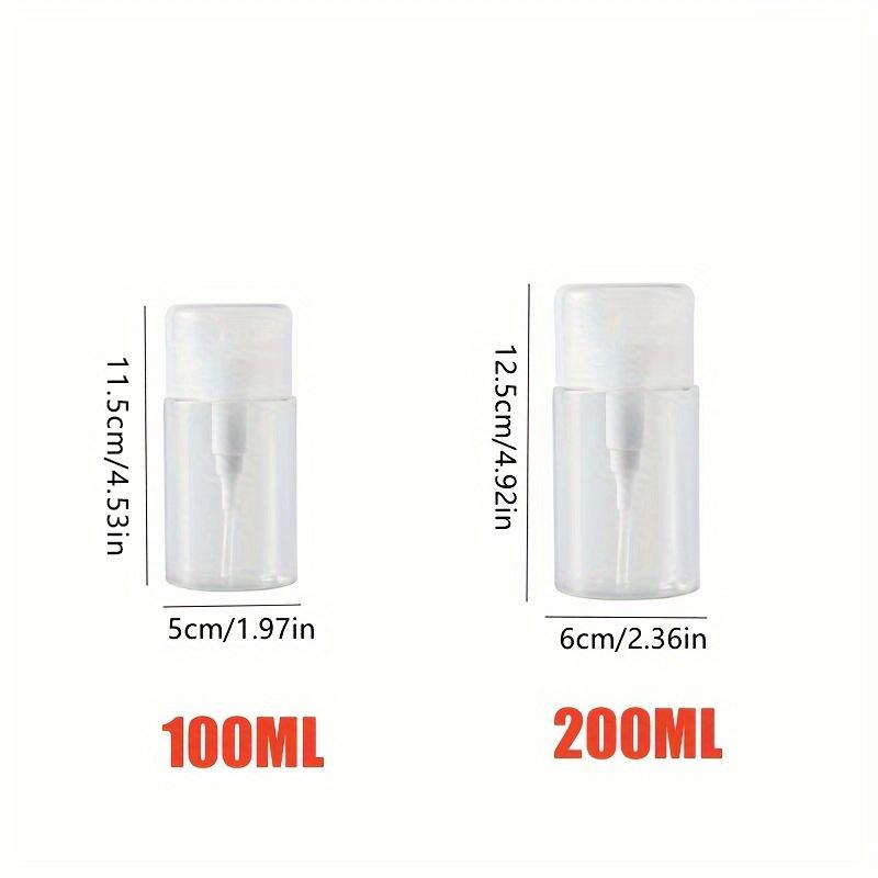 Portable Press Dispensing Bottle, Transparent Plastic Empty Bottle with Flip Cover, Portable Skincare Product Empty Bottle for Business Trips 100ml