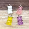 Cute Colorful Cartoon Bear Pendant Charm - Resin DIY Jewelry Accessory