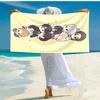 1pc Kpop Team4 Beach Towel, Comfortable and Thick, and Swimming/Bath/Picnic/Camping Towel, Suitable for Seaside Beaches