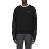 Off-White Diag Unfinished Slim Crewneck Black / Silver Men Tops OMBA025E19E300031091