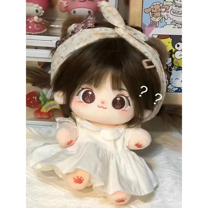 20cm Miaomiao Girl Plush Toys Idol Doll Soft Stuffed Body Can Change Clothes Fans Collection Children Halloween Gift
