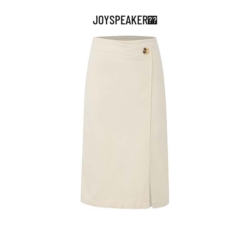 JOY SPEAKER Женская повседневная юбка-миди А-силуэта с высокой талией M грязно-белый