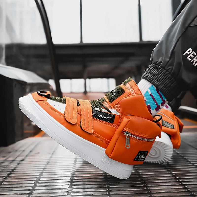 Fashion 2024 Four Season New High top Casual Breathable Hollow Board Shoes Men's Sports Skateboarding Shoes  Fashion  Vulcanized Shoes