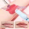 Silicone Lip Brush for Lipstick Lip Gloss Round Head Lip Makeup Brushes with Caps Lipstick Brush Applicator for Travel