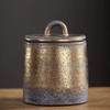 Ceramic Gourd Storage Jar Vintage Rustic Pottery Candy Jar Household Moisture-proof Container for Nuts Coffee Beans and Herbs