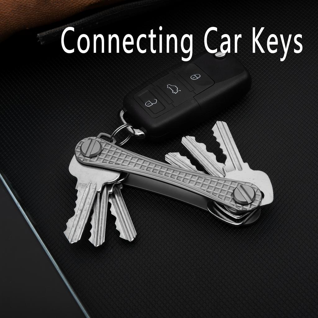 1pc Titanium Alloy Multi-Key Organizer, Portable Outdoor EDC Tool with 360° Rotating Keychain,Secure Key Storage for Home, Office, Travel, Camping