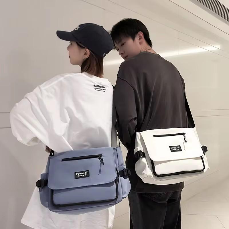Harajuku Crossbody Bags Women Men Preppy Style Patchwork Color Shoulder Bags Collage Student Messenger Bag waterproof Bags