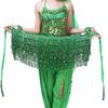 Trajes de danza del vientre para mujer, borlas de lentejuelas, pañuelos de cadera con cuentas, cadenas de cintura, vestidos de baile