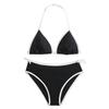 Girls two piece bikini set swimwear adjustable tie side bottom youth bathing suit for beach pool holiday