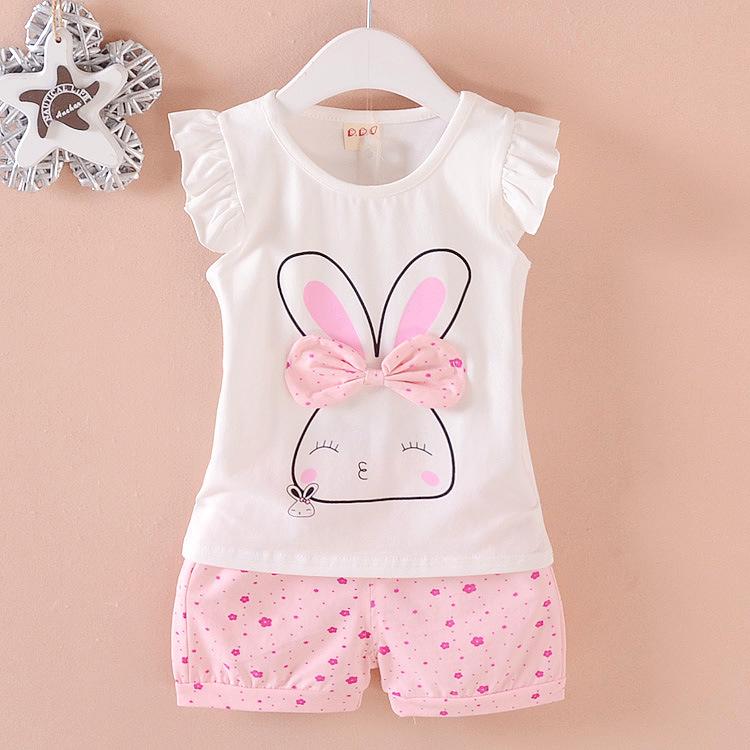 Korean-Style Summer Floral Vest & Shorts Set for Girls (0-4 Years)