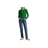 Polo Ralph Lauren Solid Ribbed Crew Neck Casual Long Sleeve Knit Sweater Women sweater Green 211910421-020