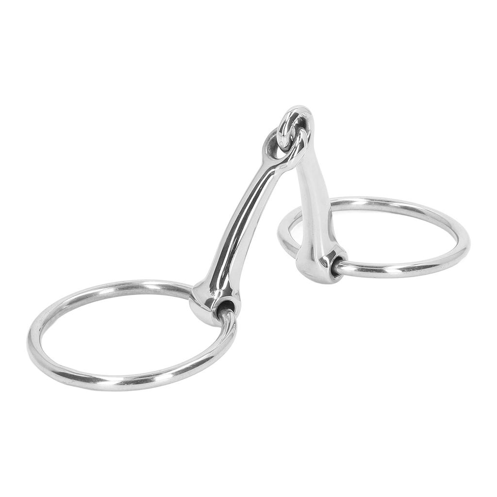 Horse Mouth Bit Stainless Steel Loose Ring Horse Snaffle Bit Anti Biting Mouth Bit for 125mm Horse