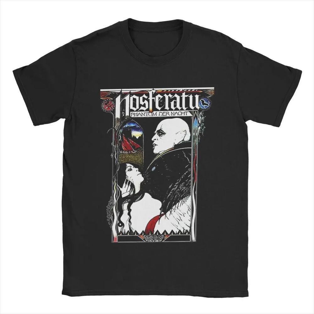 Men T-shirt Tops Tee Nosferatu 1922 Horror Movie Vampire Funny Cotton Tee Shirt