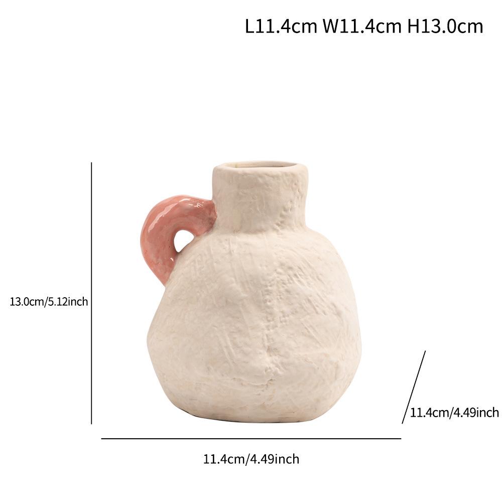 Large Decorative Ceramic Vase with Narrow Mouth - Fresh Creative Design for Desktop Ornament
