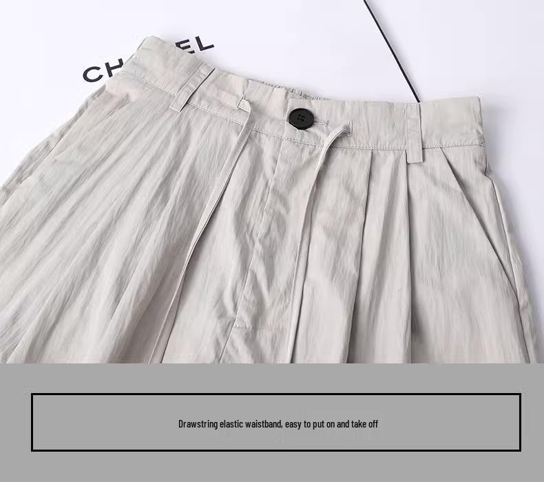 Women's 2025 American Retro Wide-Leg Parachute Cargo Pants - Quick-Dry, High-Waisted, Loose Fit