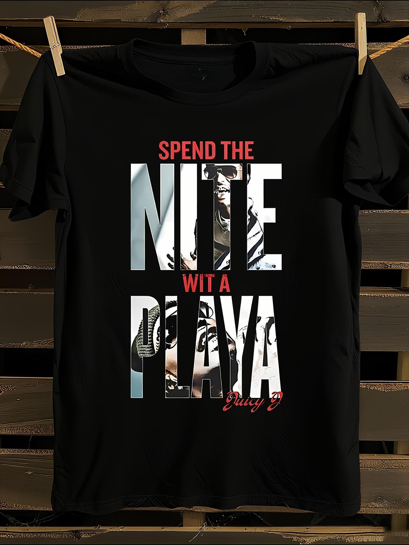 Black Spend The Nite with a Playa T-shirt XL