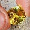 11 Ct Heated PITAMBARI Yellow Sapphire Cushion Cut CERTIFIED Loose Gemstone