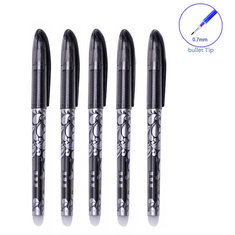 3-28 ks Smazatelná pera 0,5 mm Náplň Omyvatelná Rukojeť Modrý/Černý Inkoust Gelové Pero pro Školní Kancelářské Psací Potřeby
