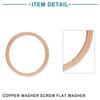 ACROPIX Copper Washer Flat Sealing Gasket Universal O Shape Ring 32mm Inner Diameter Copper Tone 10pcs