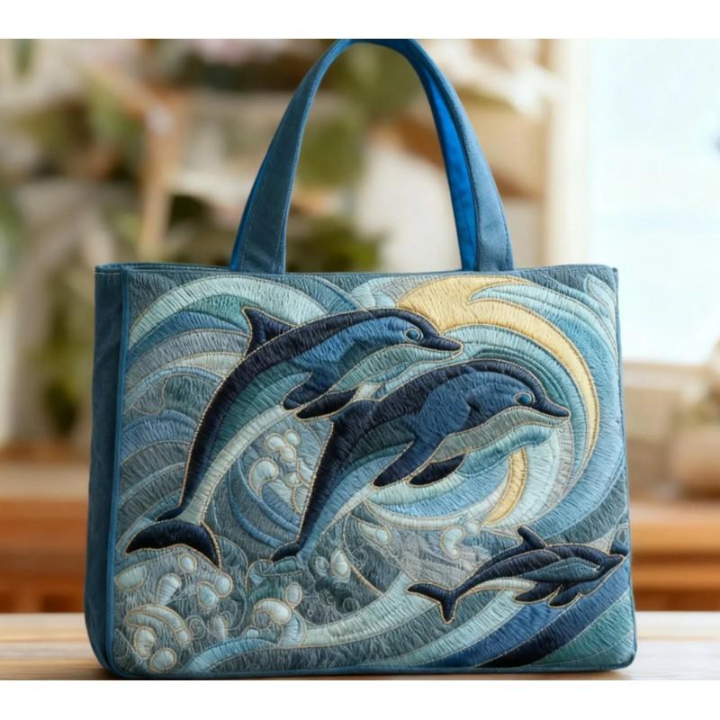 TEMU Womens Fashion Printed Tote Shoulder Bag 600D Oxford Cloth