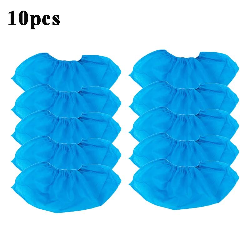 10pcs Disposable Shoe Cover Dustproof Non-slip Dhoe Cover Students Adult Non-woven Household Supplies Foot Cover Shoe Protector