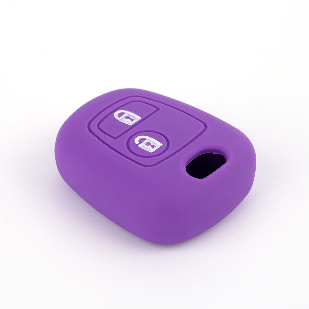 Suitable for Peugeot 206 Straight 2-button Silicone Key Cover Citroen Key Bag Citroen Picasso Remote Control Cover