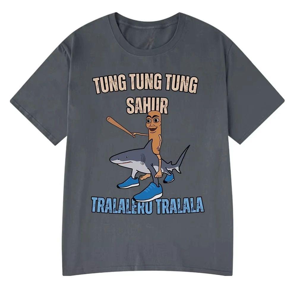 Bombardiro Crocodilo Italian Brainrot Meme T-Shirt Men's Women's Short Sleeve Cotton Tees Funny Graphic Y2k T-shirt Summer Tops